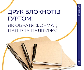 Друк блокнотів оптом для корпоративних і рекламних цілей на Printto.ua