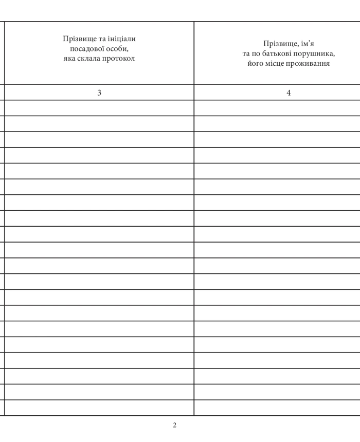 Record of materials on administrative offenses | PrintTo: