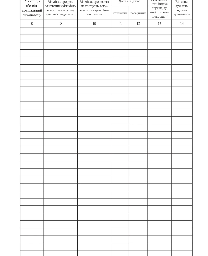 Journal of registration of incoming documents marked "For official use" | PrintTo: