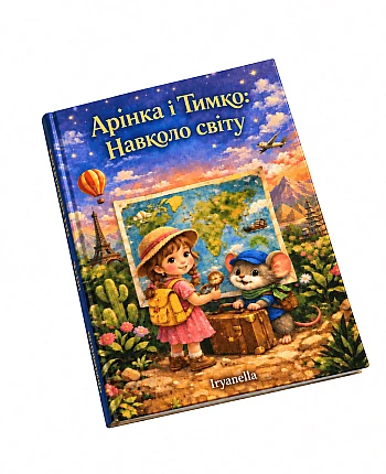 Детская книга "Аринка и Тимко: Вокруг света" на Printto.ua