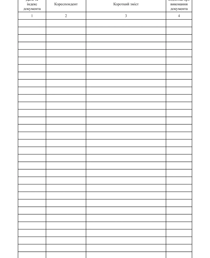 Journal of registration of documents created by the military unit | PrintTo: