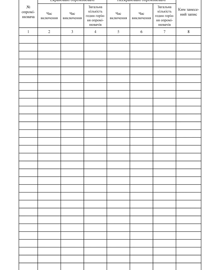 Logbook of bactericidal irradiators | PrintTo: