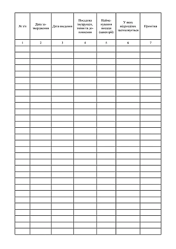 Job and work instructions registration journal | PrintTo: Job and work instructions registration journal на Printto.ua