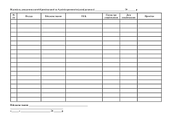 Notice of proof of articles of criminal and administrative liability | PrintTo: Відомість доведення статей кримінальної та адміністративної відповідальності на Printto.ua