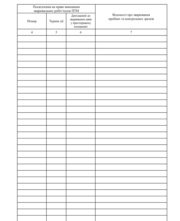 Welding work log | PrintTo: