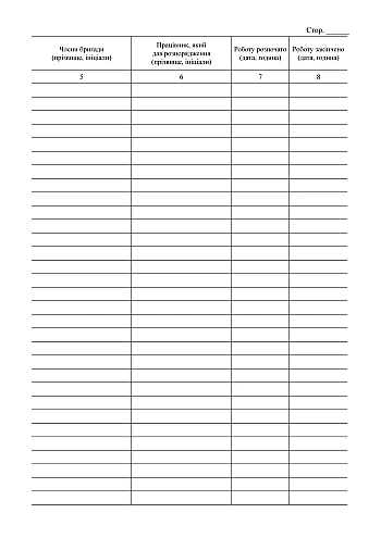 Journal of accounting and registration of work on orders and orders на Printto.ua