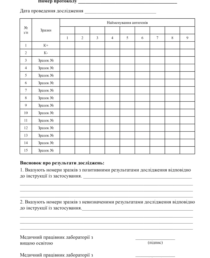 Journal of protocols for conducting additional tests | PrintTo: