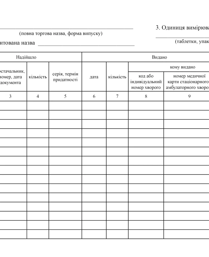 Journal of accounting for medicines and infant formula in departments and offices of healthcare institutions providing medical care to HIV-infected persons | PrintTo: Journal of accounting for medicines and infant formula in departments and offices of healthcare institutions providing medical care to HIV-infected persons | PrintTo: