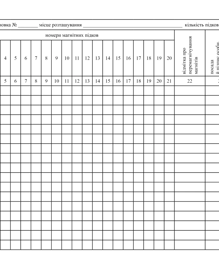 Magnetic installation control log | PrintTo: Magnetic installation control log | PrintTo: