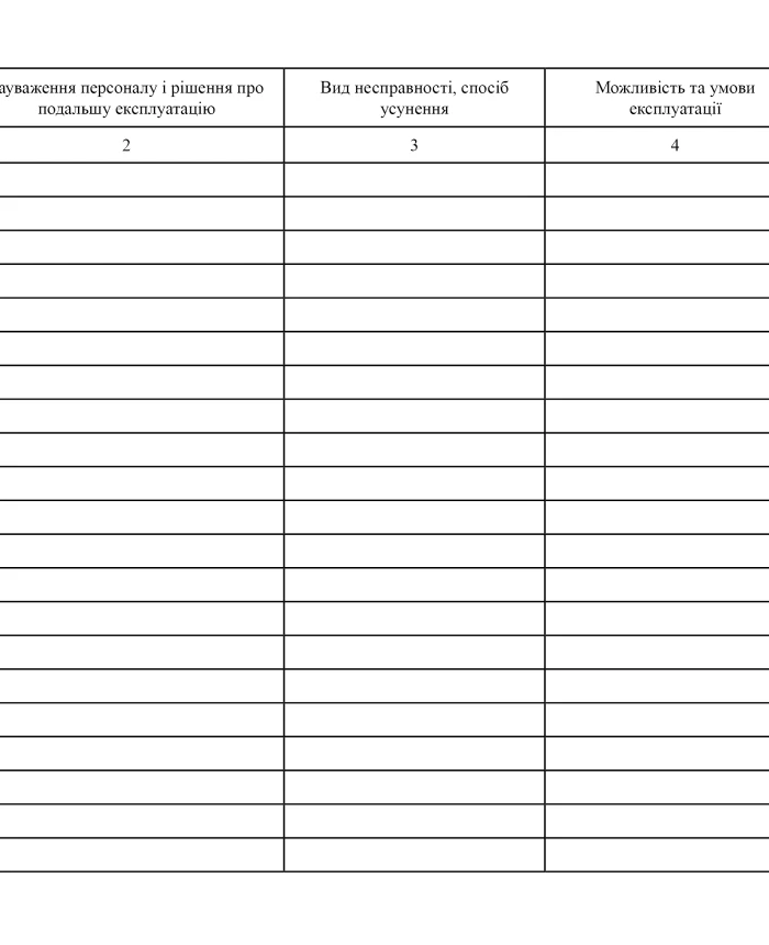 Inspection and technical log for the X-ray machine | PrintTo: