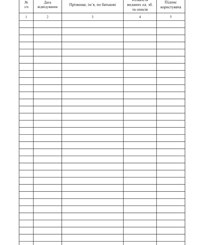 Log of visits by reading room users | PrintTo: