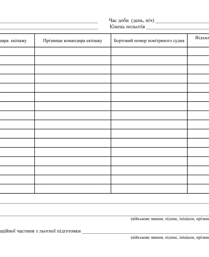 Assistant flight controller's log at the aerodrome | PrintTo: