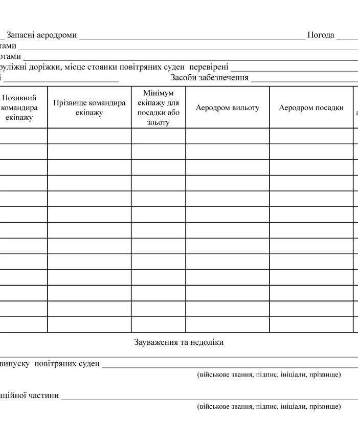 Journal of the person on duty for receiving and releasing aircraft | PrintTo: Journal of the person on duty for receiving and releasing aircraft | PrintTo: