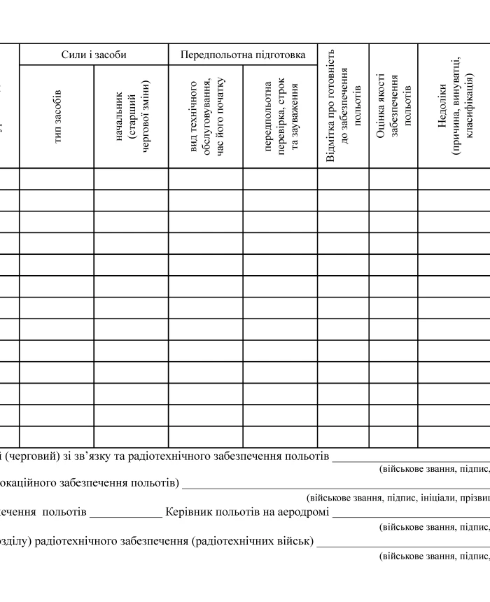Flight (flight) quality record book (of the person in charge of communications and radio support of flights) (of the person in charge of radar support of flights) | PrintTo: