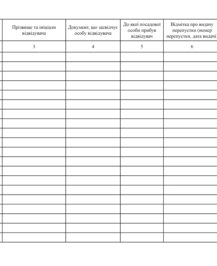 One-time pass registration journal | PrintTo: