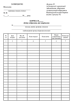Record card of weapons that are fixed | PrintTo: