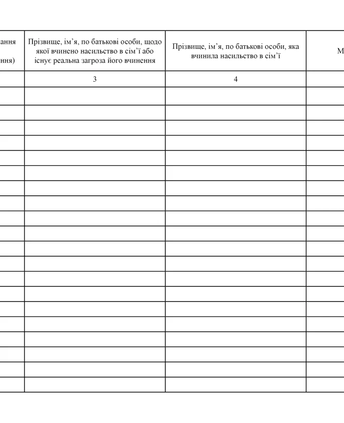 Logbook of reports and reports of domestic violence or a real threat of it | PrintTo: Logbook of reports and reports of domestic violence or a real threat of it | PrintTo:
