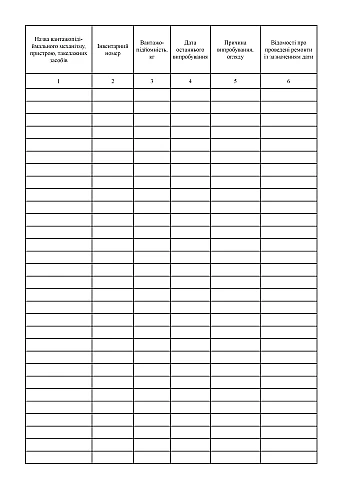 Logbook of accounting and inspection of rigging equipment, mechanisms and devices | PrintTo: Журнал учета и осмотра такелажных средств, механизмов и приспособлений на Printto.ua