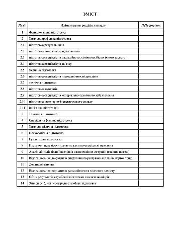 Журнал учета занятий по служебной подготовке на Printto.ua