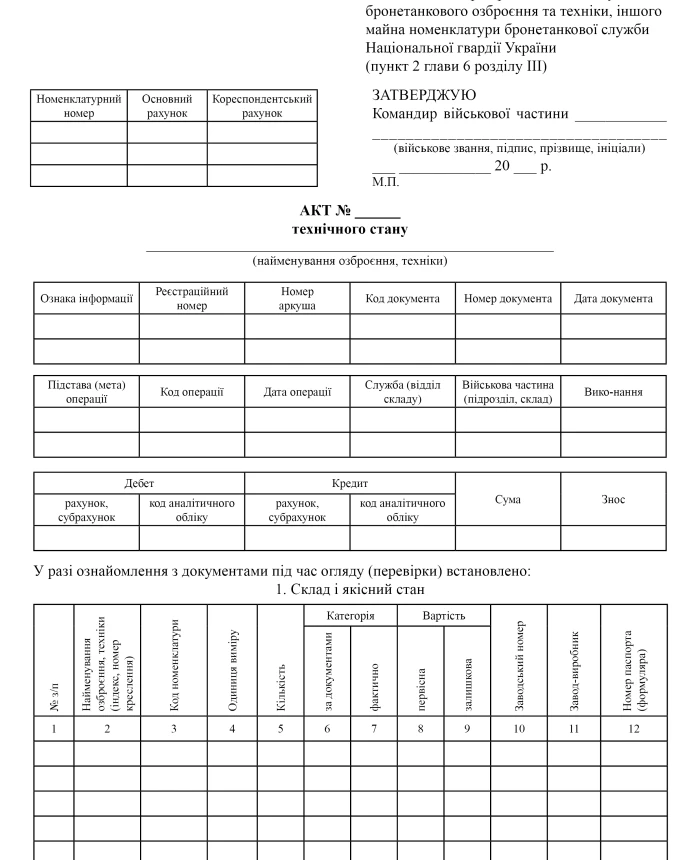 Technical condition report | PrintTo: