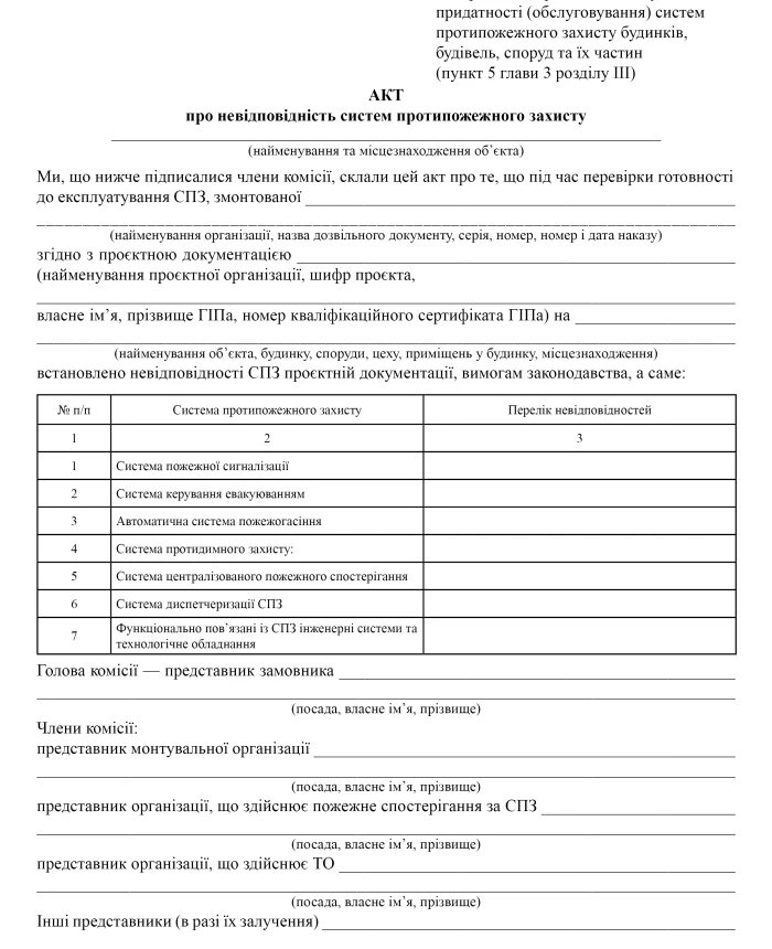 Act on non-compliance of fire protection systems | PrintTo: