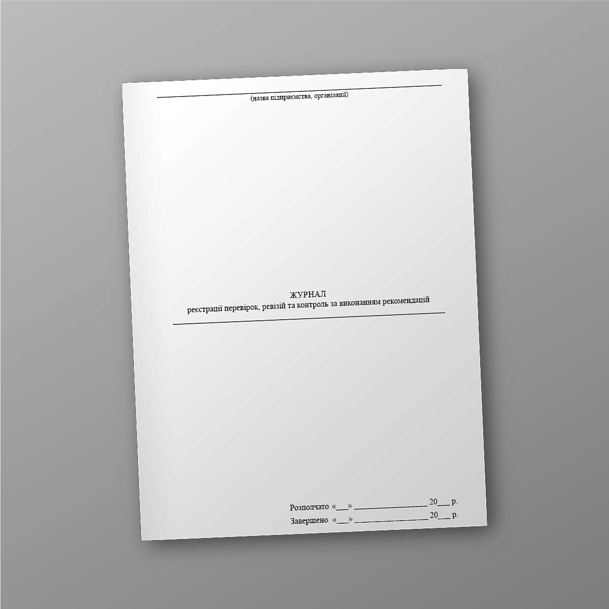 Log of inspections, audits and monitoring of implementation of recommendations | PrintTo: