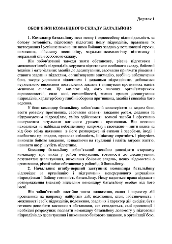 Combat regulations of the airborne assault troops of the Armed Forces of Ukraine, part II (battalion, battalion tactical group) | PrintTo: Бойовий статут десантно-штурмових військ Збройних Сил України частина ІІ (батальйон, батальйонна тактична група) на Printto.ua