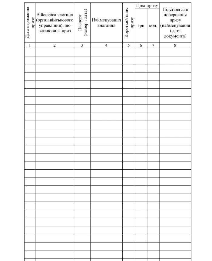 Accounting book of prizes and gifts | PrintTo: