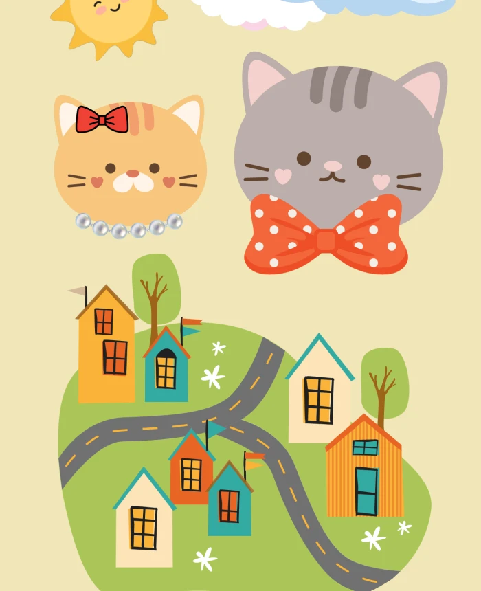A very happy book about cats Mike and Sandra | PrintTo:
