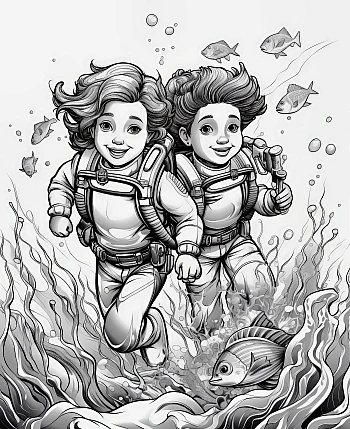 Ocean Adventure Explorers: Underwater Quest coloring book for 8-12 year olds | PrintTo: Ocean Adventure Explorers: Underwater Quest coloring book for 8-12 year olds на Printto.ua