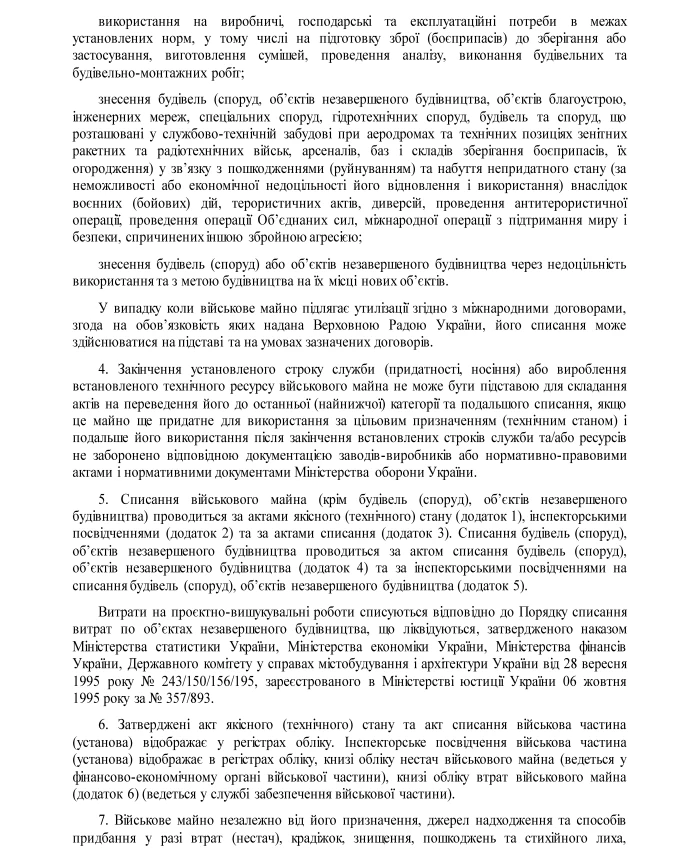 Order No. 81. On the approval of the Procedure for writing off military property in the Armed Forces of Ukraine and the State Special Service of Transport | PrintTo: Order No. 81. On the approval of the Procedure for writing off military property in the Armed Forces of Ukraine and the State Special Service of Transport | PrintTo: