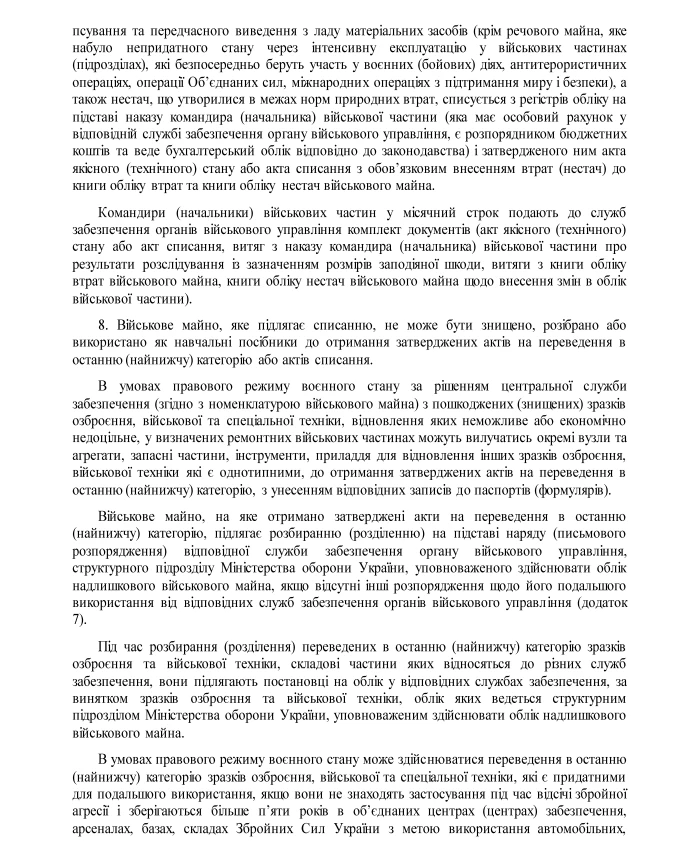 Order No. 81. On the approval of the Procedure for writing off military property in the Armed Forces of Ukraine and the State Special Service of Transport | PrintTo: Order No. 81. On the approval of the Procedure for writing off military property in the Armed Forces of Ukraine and the State Special Service of Transport | PrintTo: