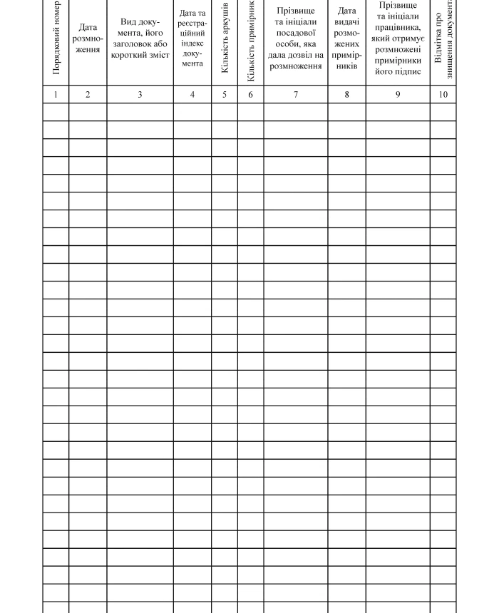 Accounting log of duplicated documents marked "For official use" | PrintTo: Accounting log of duplicated documents marked "For official use" | PrintTo: