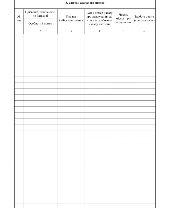 Personnel accounting book | PrintTo:
