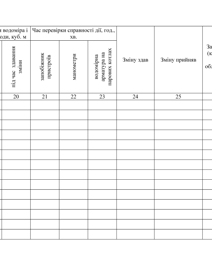 Accounting book for boiler room equipment, work and fuel consumption | PrintTo: