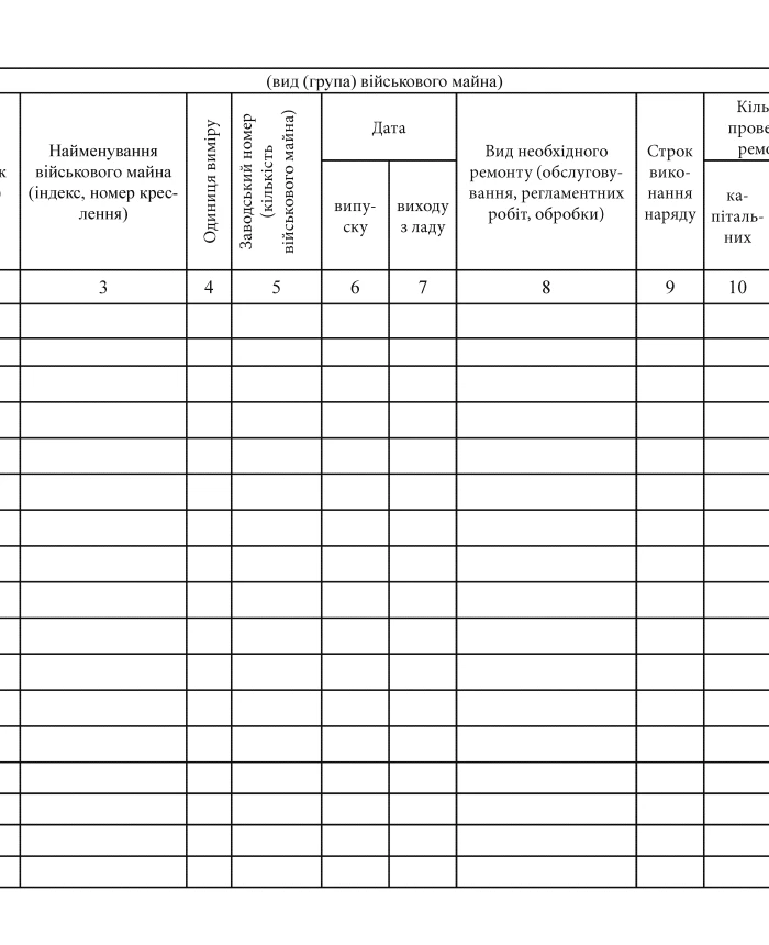 Record book for repair (maintenance and processing) of weapons, military equipment and other military property | PrintTo: Record book for repair (maintenance and processing) of weapons, military equipment and other military property | PrintTo: