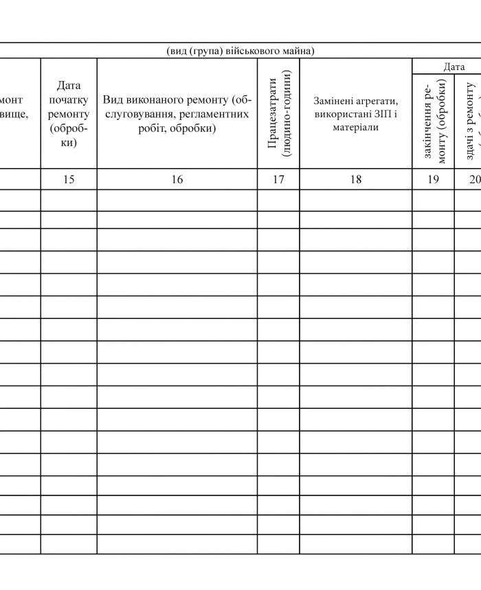 Record book for repair (maintenance and processing) of weapons, military equipment and other military property | PrintTo: Record book for repair (maintenance and processing) of weapons, military equipment and other military property | PrintTo: