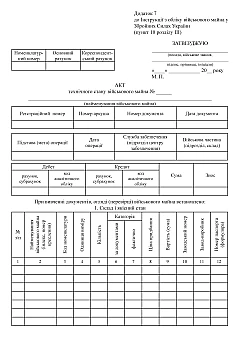 Act of technical condition of military property | PrintTo: