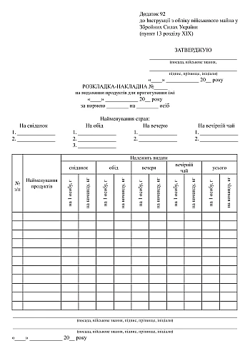 Spreadsheet for issuing products for cooking, 50 sheets | PrintTo: Spreadsheet for issuing products for cooking, 50 sheets на Printto.ua