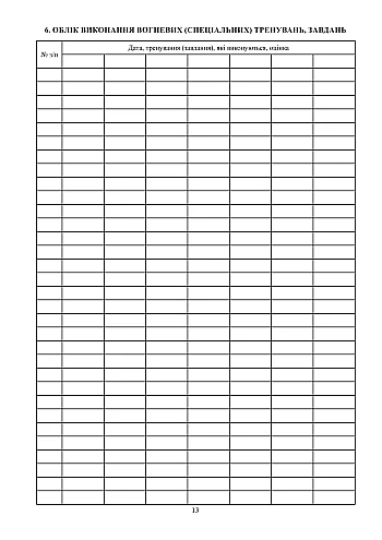 Platoon Combat Training Log, A4 | PrintTo: Журнал обліку бойової підготовки взводу, А4 на Printto.ua