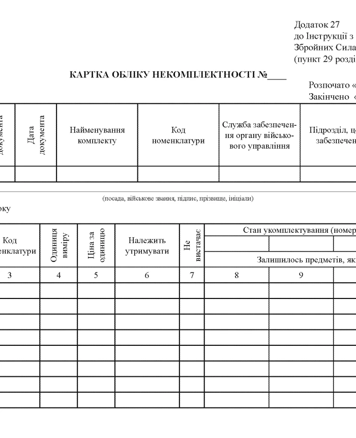 Incompleteness registration card, 25 cards | PrintTo: