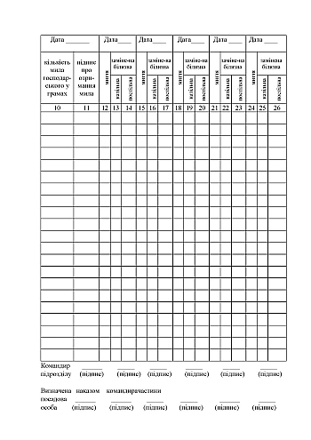 Accounting book for dispensing soap for washing in the bath and changing linen на Printto.ua