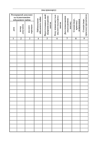 Record book of shipments (receipts) of military property | PrintTo: Record book of shipments (receipts) of military property на Printto.ua