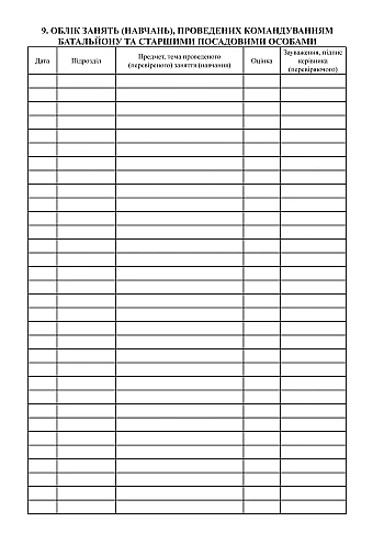 Logbook of combat training of the company на Printto.ua