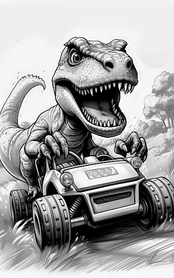 Buddy the Dinosaur's Journey through Time coloring quest for children aged 8 to 12 years на Printto.ua
