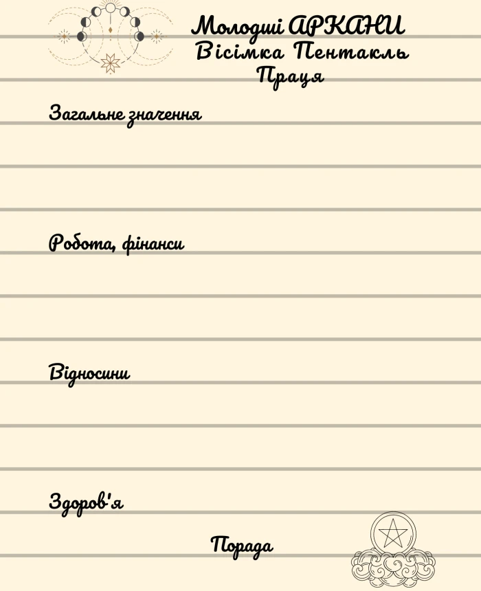My Grimoire. Notebook for tarologists. | PrintTo: