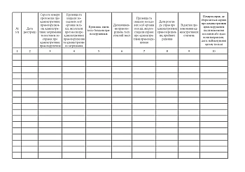 Journal of records of cases on administrative offenses and protocols on administrative detention | PrintTo: Journal of records of cases on administrative offenses and protocols on administrative detention на Printto.ua