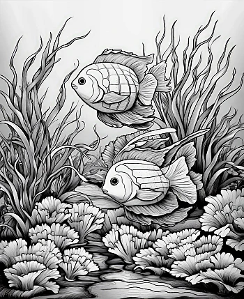 Ocean Adventure Explorers: Underwater Quest coloring book for 8-12 year olds | PrintTo: Дослідники океанських пригод: підводний квест-розмальовка для дітей 8-12 років на Printto.ua