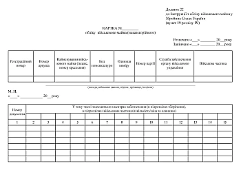 Record card of military property (uncategorized), sheet 2 | PrintTo: Картка обліку військового майна (некатегорійного), лист 2 на Printto.ua
