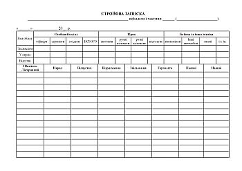 Military note | PrintTo: Стройова записка на Printto.ua